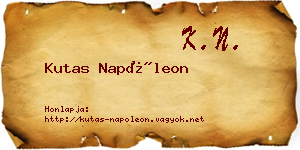 Kutas Napóleon névjegykártya